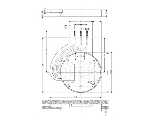 Скрытая монтажная часть Hansgrohe Raindance Rainmaker