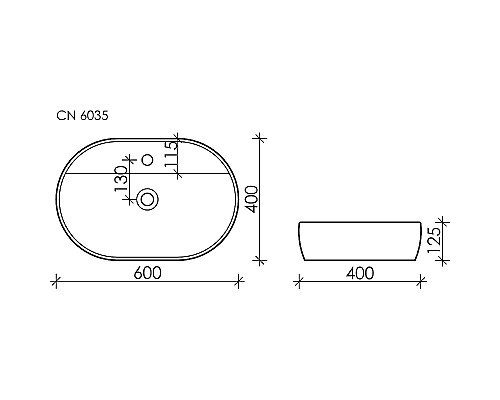 Раковина Ceramica Nova Element 60 CN6035 Белая