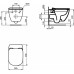 Комплект унитаза с инсталляцией Ideal Standard Tesi T355101PT15 с сиденьем Микролифт