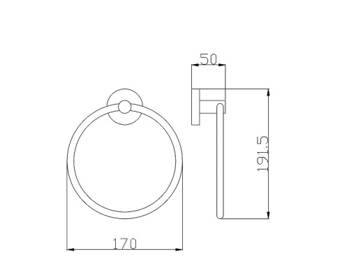 Кольцо для полотенец Rav Slezak Colorado COA0104 Хром