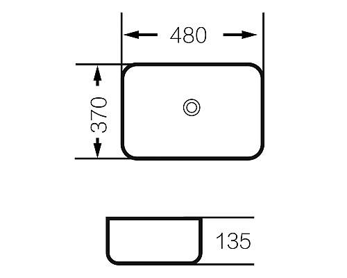 Раковина-чаша Grossman 48 GR-3016BEM Бежевая матовая
