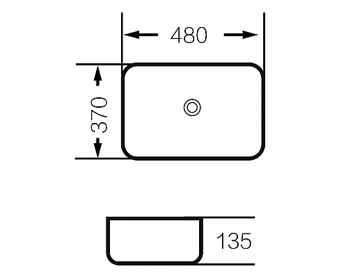 Раковина-чаша Grossman 48 GR-3016BEM Бежевая матовая