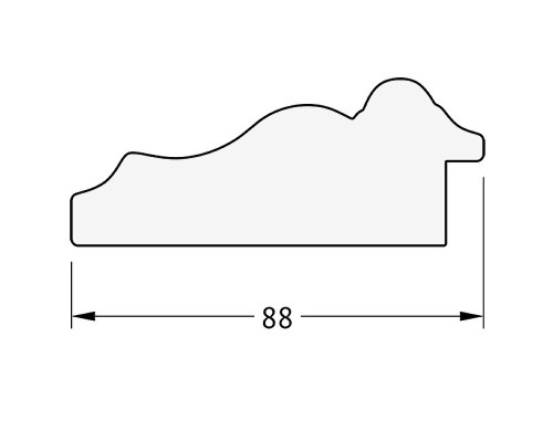Зеркало Evoform Exclusive 86х56 BY 1237 с фацетом в багетной раме - Римское серебро 88 мм