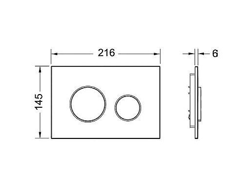 Инсталляция Tece Profil K440921 для подвесного унитаза с кнопкой смыва