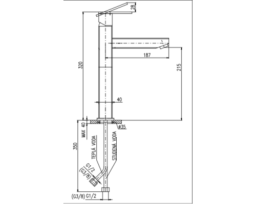Смеситель для раковины Rav Slezak Loira LR530.5 Хром