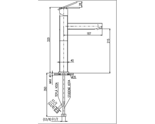 Смеситель для раковины Rav Slezak Loira LR530.5 Хром