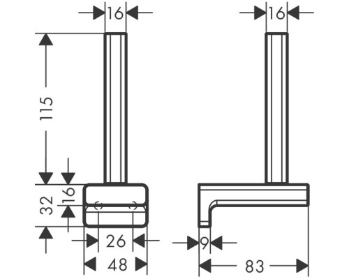 Держатель запасного рулона Hansgrohe AddStoris 41756000 Хром