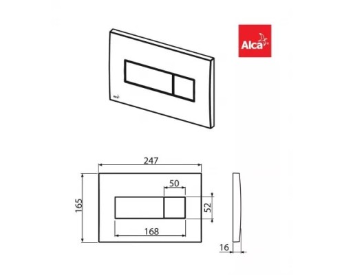 Кнопка смыва AlcaPlast ALCA M378 черная