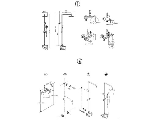 Душевая система Bravat Opal C F6125183CP-A1-RUS Хром