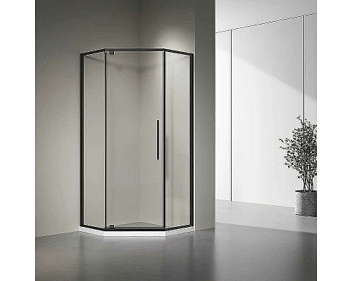 Душевой уголок Veconi Rovigo RV-35B 100х100 RV35B-100-01-C7 Черный матовый