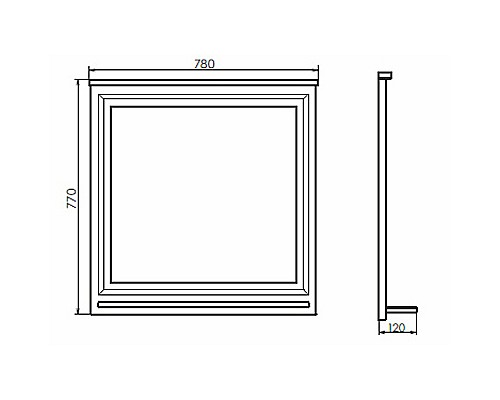 Зеркало Comforty Феррара 80 00004151059 Белое