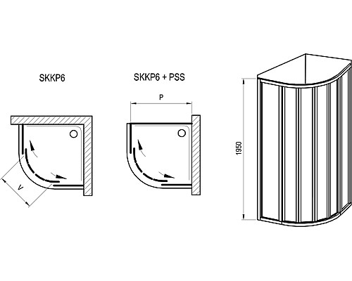 Душевой уголок Ravak Supernova SKKP6-90 90x90 3207O10211 Белый витраж пластик Pearl