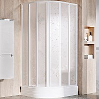 Душевой уголок Ravak Supernova SKKP6-90 90x90 3207O10211 Белый витраж пластик Pearl