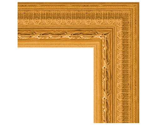Зеркало Evoform Exclusive-G 124х55 BY 4052 с гравировкой в багетной раме - Сусальное золото 80 мм