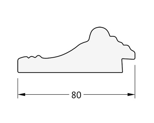Зеркало Evoform Exclusive-G 124х55 BY 4052 с гравировкой в багетной раме - Сусальное золото 80 мм