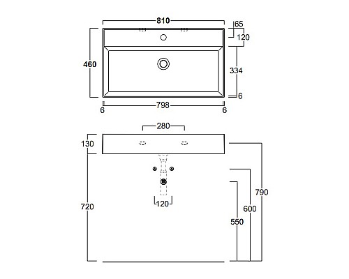 Раковина Simas Agile 81 AG81 bi*1 Белая