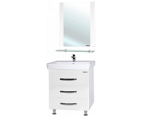 Зеркало Bellezza Рокко 70 4613711030011 с полкой Белое