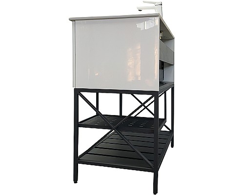 Тумба с раковиной Comforty Бредфорд 90 00-00009955 Белый глянец