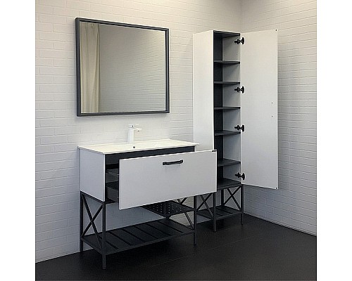 Тумба с раковиной Comforty Бредфорд 90 00-00009955 Белый глянец