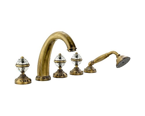 Смеситель на борт ванны Migliore Cristalia 18581 Бронза