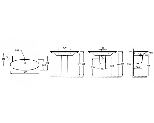 Раковина-столешница Jacob Delafon E443600