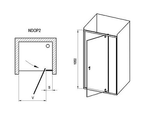 Душевая дверь Ravak Nexty NDOP2-120 03OG0U00Z1 профиль Сатин стекло Transparent