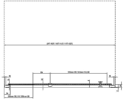 Душевая дверь Ravak Nexty NDOP2-120 03OG0U00Z1 профиль Сатин стекло Transparent