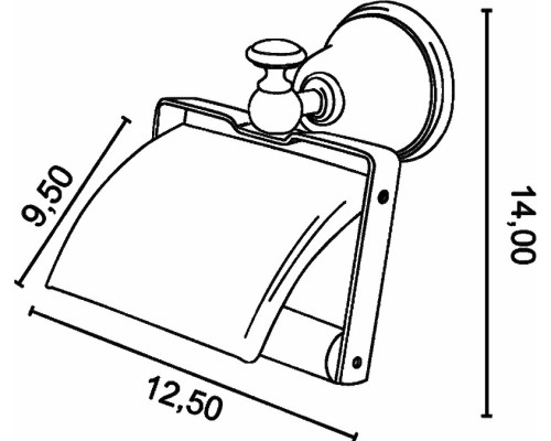 Держатель туалетной бумаги TW Harmony TWHA219bi/br с крышкой Бронза