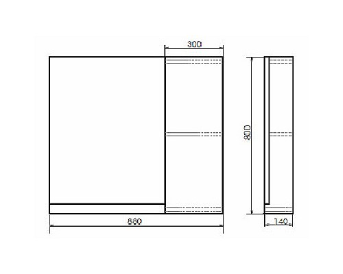 Зеркало со шкафом Comforty Кельн 90 00004147987 Дуб темный