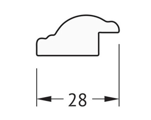 Зеркало Evoform Definite 98х48 BY 0692 в багетной раме - Витое золото 28 мм