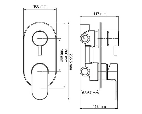 Смеситель WasserKRAFT 5871 для ванны и душа