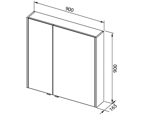 Зеркало-шкаф Aquanet Августа 90 белый