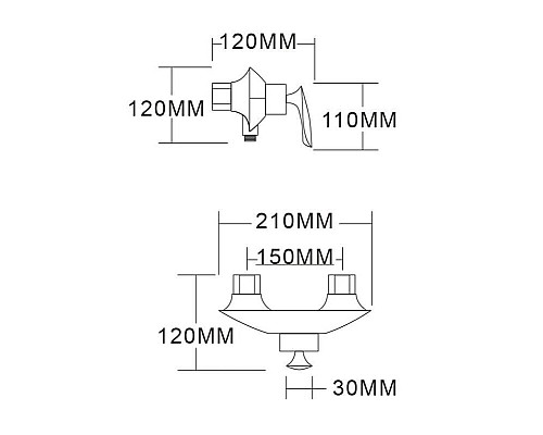 Смеситель для ванны Adiante AD-29023 WH+CR
