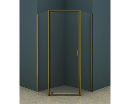 Душевой уголок Azario Dallas AZ-112P 90*90 профиль Шкуренная бронза стекло прозрачное