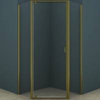 Душевой уголок Azario Dallas AZ-112P 90*90 профиль Шкуренная бронза стекло прозрачное