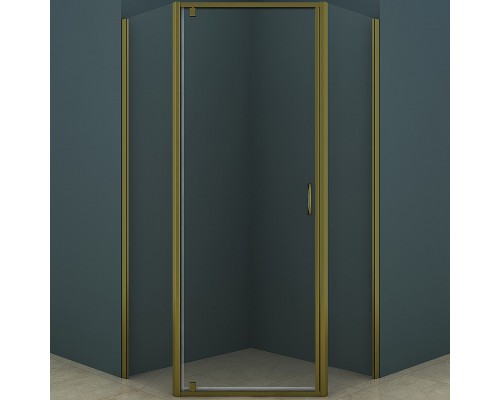 Душевой уголок Azario Dallas AZ-112P 90*90 профиль Шкуренная бронза стекло прозрачное