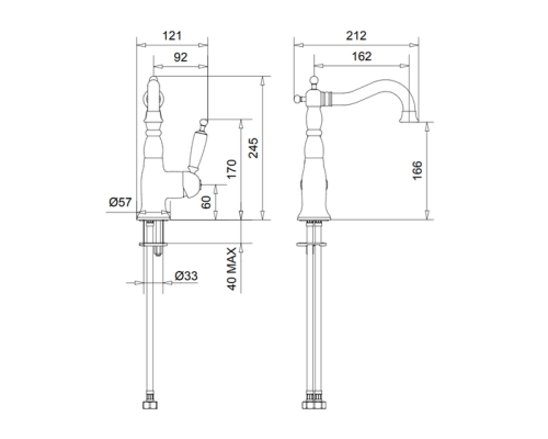 Смеситель для раковины Migliore Oxford 19094 Бронза
