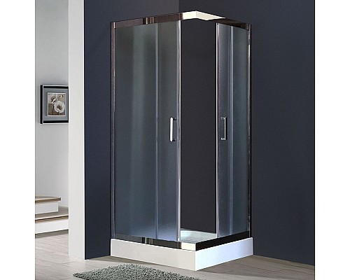 Душевой уголок Royal Bath HPD 100х90 RB9100 HPD-C-CH профиль Хром стекло рифленое