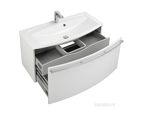 Тумба под раковину Севилья 95 белый жемчуг Aquaton 1A126401SEG30