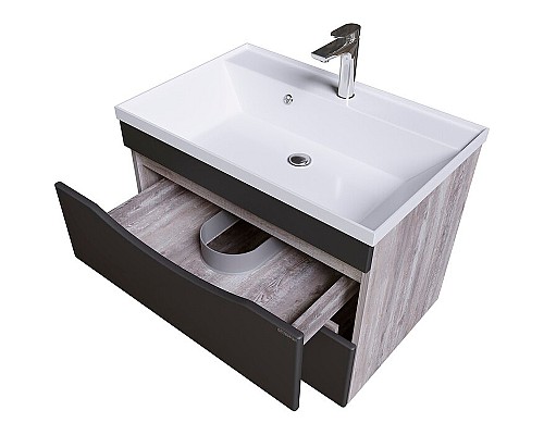 Тумба под раковину Grossman Талис 80 108013 подвесная Бетон пайн Серая