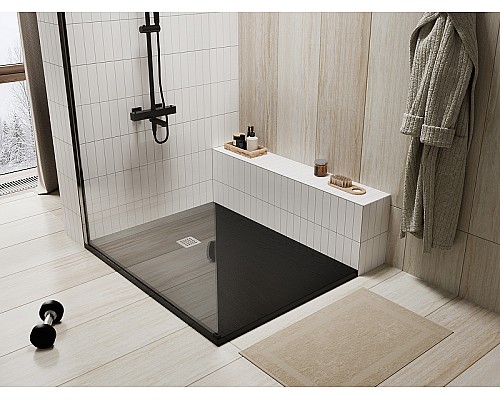 Душевой поддон из искусственного камня WasserKRAFT Dill 120x90 61T07 Черный матовый