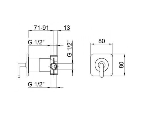 Смеситель для душа Webert Living LV880101015