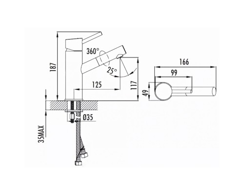 Смеситель для раковины Creavit Ducky FC1198Y Желтый