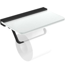 Держатель туалетной бумаги Langberger Black Edition 32041B-BP с полкой Черный матовый