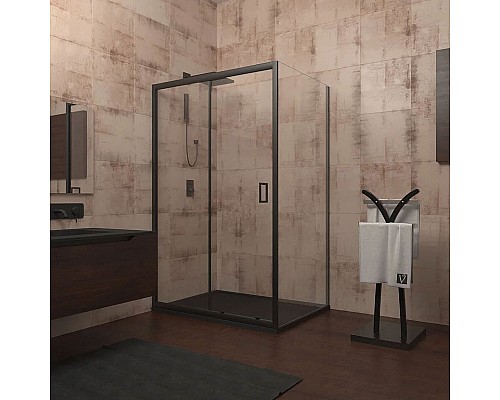Душевая дверь Veconi Vianno VN-46B 150 VN46B-150-01-C5 Черный матовый