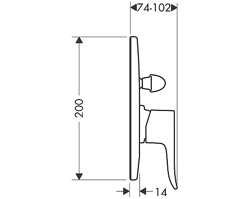 Смеситель для душа Hansgrohe Metris 31484000 Хром