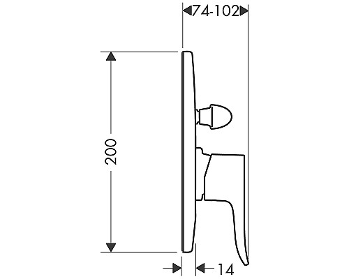 Смеситель для душа Hansgrohe Metris 31484000 Хром