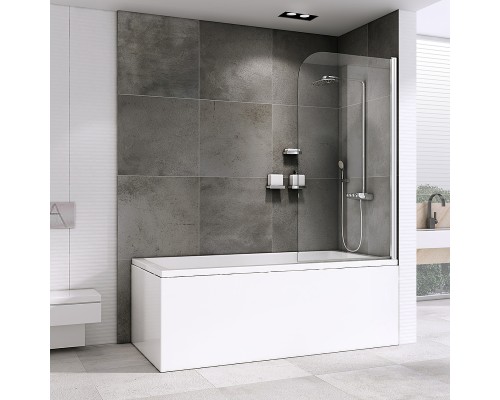 Шторка на ванну Abber Ewiges Wasser 80х140 AG52080 профиль Хром стекло прозрачное