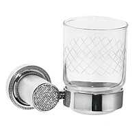 Стакан настенный Boheme RoyalE CRISTAL BLACK ХРОМ