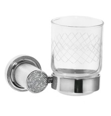 Стакан настенный Boheme RoyalE CRISTAL BLACK ХРОМ